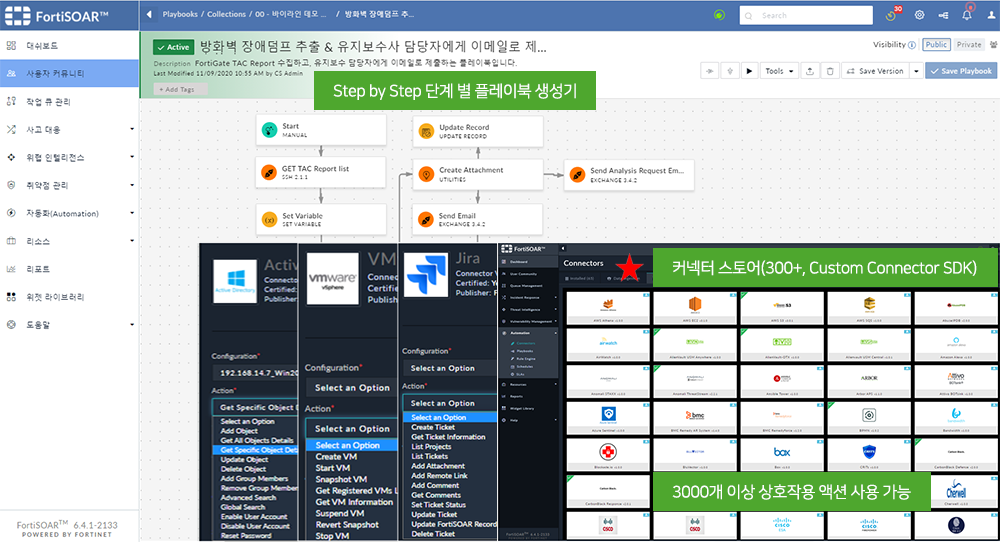 FortiSOAR 타사 대비 높은 연동성/활용성